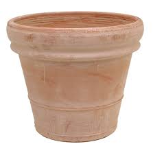 stenen bloempot terracotta