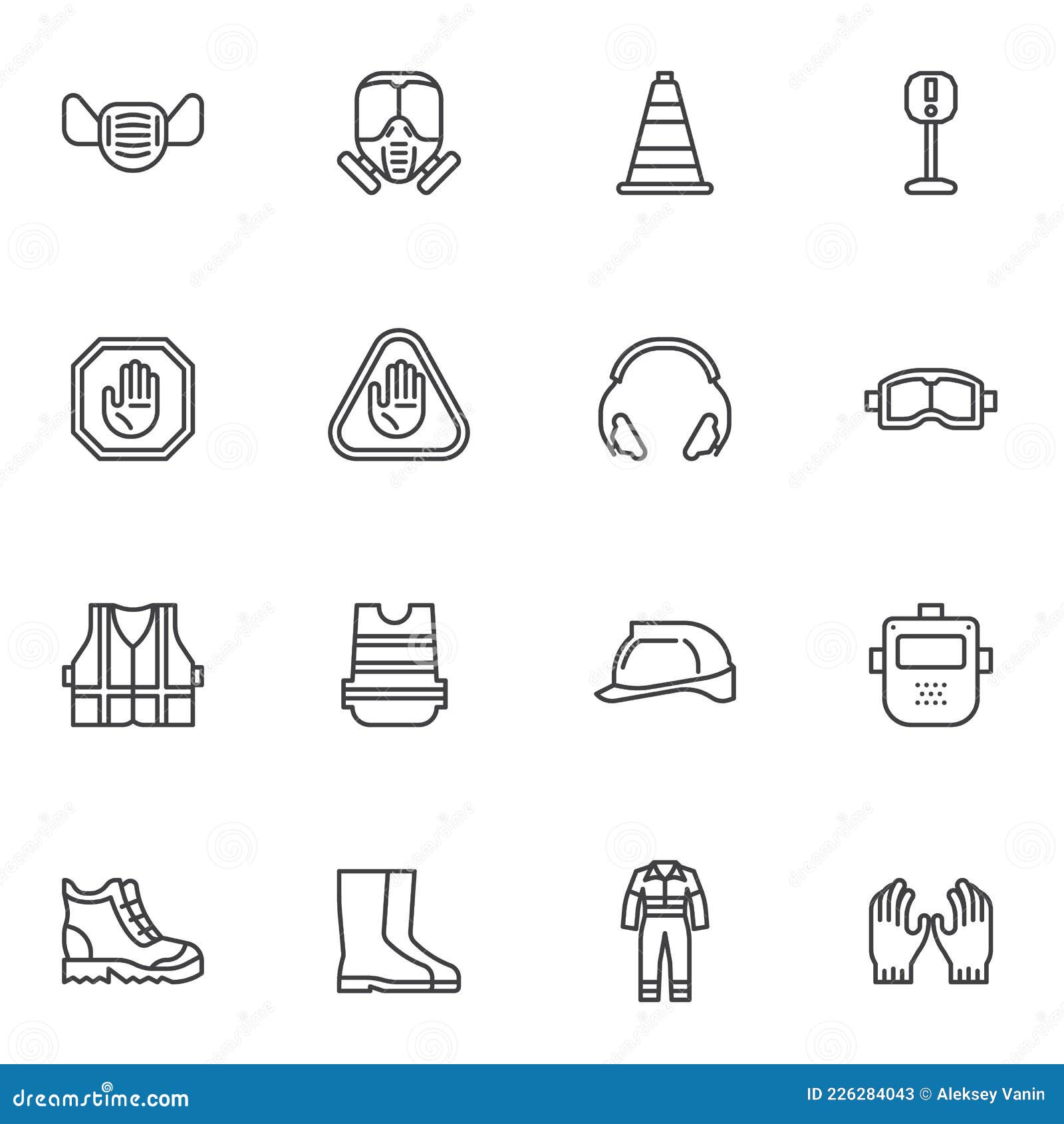pictogrammen persoonlijke beschermingsmiddelen